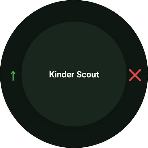 WristNav GPX list screen